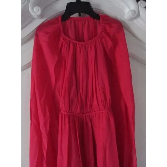 NWT Rachel Zoe Henrietta in Pink Red Silk Chiffon Cape Back Grecian Gown 2 $795